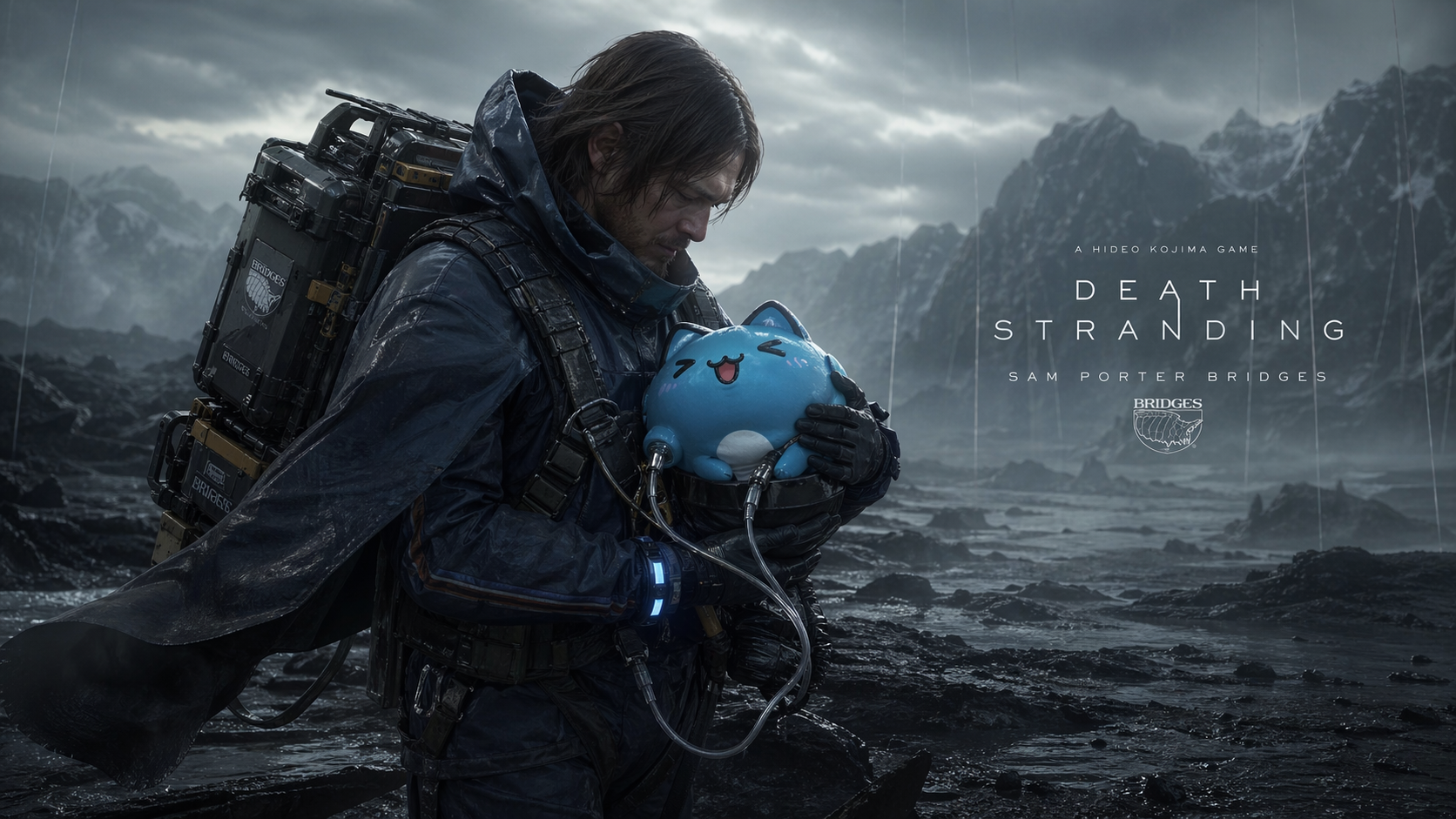 死亡搁浅风格的咖波海报