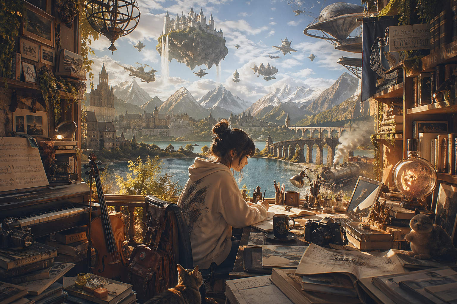 兴趣爱好的幻想系场景图