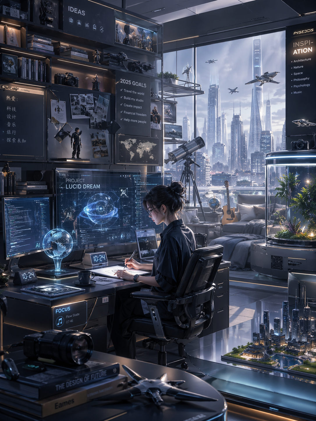 近未来科技风兴趣插画