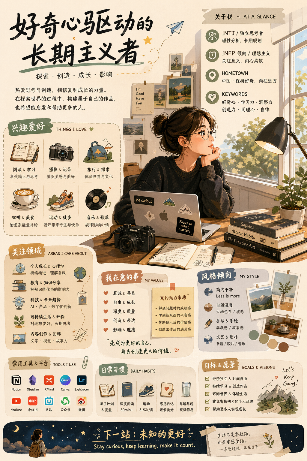 兴趣爱好创意信息图海报